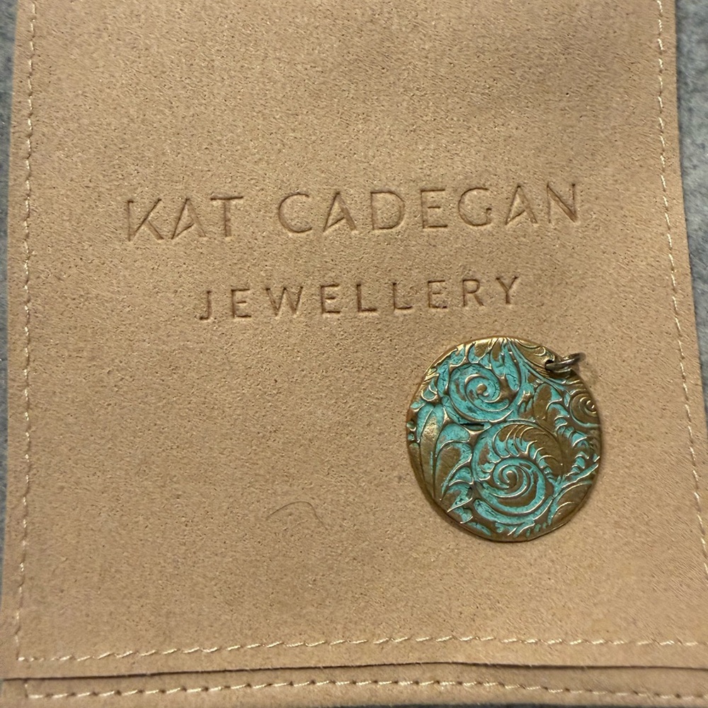 Kat Cadegan Gold and Turquoise Pendant